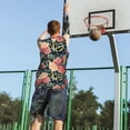 thumbnail image 5 of Sikiie Rose Flowers Basketball Jersey Reversible Men's Mesh Athletic Sports Shirts Training Practice S-4XLX-Large, 5 of 6