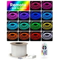 thumbnail image 6 of Shine Decor 131.2FT LED RGB Neon Rope Lights, ETL-Listed AC 110-120V Neon LED Strip Lights SMD5050 80LED/m with Remote, Dimmable Multicolor Change Flexible Neon Rope Lighting Waterproof, 6 of 6