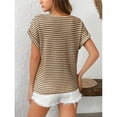 thumbnail image 3 of Blusa de Mujer con Botones y Corta Color Café Talla S, 3 of 7