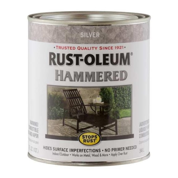 Rust-Oleum Interior/Exterior Paint, Silver, 1 qt 7213502