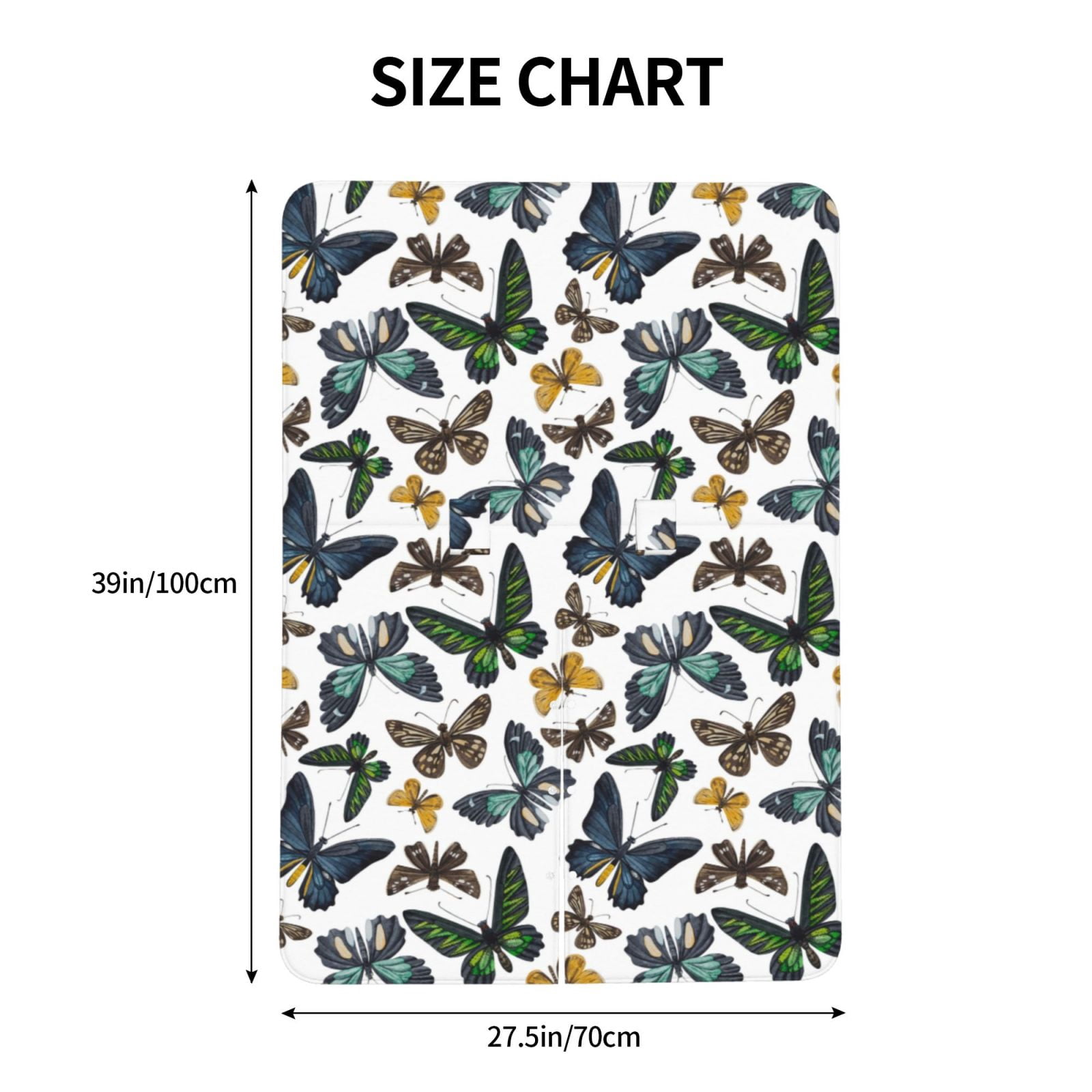 Naloa Watercolor Butterflies Baby Car Seat Cover, Breathable Baby Carrier Cover, Multiuse Baby Carrier Cover & Nursing Breastfeeding Cover