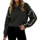thumbnail image 1 of Women's Trendy Color Blocking Lightweight Sweaters Loose Casual Round Neck Knit Long Sleeve Sweater Stylish Top apricot XL, 1 of 4