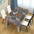 thumbnail image 4 of Yayeee Tablecloths 54" x 72" Rectangle Wrinkle Resistant Party Table Cover, Gray Halloween Skeleton, 4 of 8