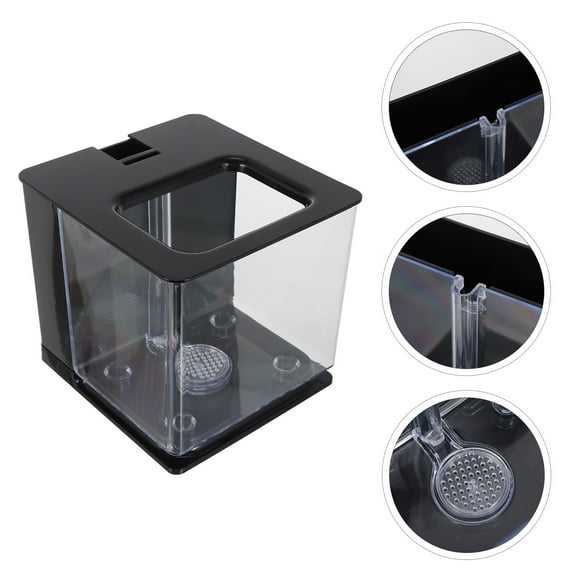 PAMINGONO Small Tabletop Fish Tank Simple Design Acrylic 1Set
