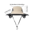 thumbnail image 4 of 3 Speed Solar Powered Fan Hat with 2 Fans, Wide Brim Sun Hat for Outdoor Fishing, Hiking Gardening, USB Solar Charging, Mother's Day Gift for Women Mom, Birthday Gift for Girlfriend, Khaki, 4 of 7