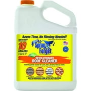 Spray & Forget Revolutionary Roof Cleaner Concentrate, 1 Gallon Bottle, 2 Count, Outdoor Cleaner, Mold Remover, Mildew Remover