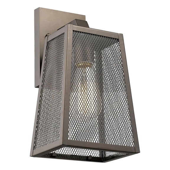 CHLOE Emerson Industrial 1 Light Rubbed Bronze Outdoor Wall Sconce 12" Tall