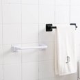 thumbnail image 4 of Bearachild Barra de toalla individual, estante de pared para baño, barra para bata, estante autoadhesivo, soporte de inodoro reutilizable sin Juegos de accesorios de baño Blanco 34cm Bearachild JJ16712-04, 4 of 6