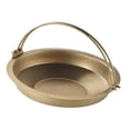 thumbnail image 5 of kowaku Sukiyaki Nabe Pot Sukiyaki Pan with Handle Campfire Round Noodle Pot Rustproof No Lid Camping Pot Camping Hanging Cooking Pot 22cm Gold, 5 of 9