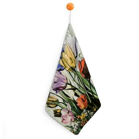 

Facannap Flowers Vase Window Reusable Hand Towels Quick-Dry Microfiber Bathroom Hand Towels for Countertops Mirrors and Decorations 11.8x11.8in 1pcs