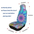 thumbnail image 5 of Easy to Install Car Universal Seat Cover, Abstract Psychedelic Vortex Four Seasons Universal Front Seat Cover, 2-Piece, 5 of 8