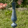 thumbnail image 7 of Zaer Ltd. Ornate Pedestal Style Birdbath with Cast Iron Birds on Rim (Blue), 7 of 7