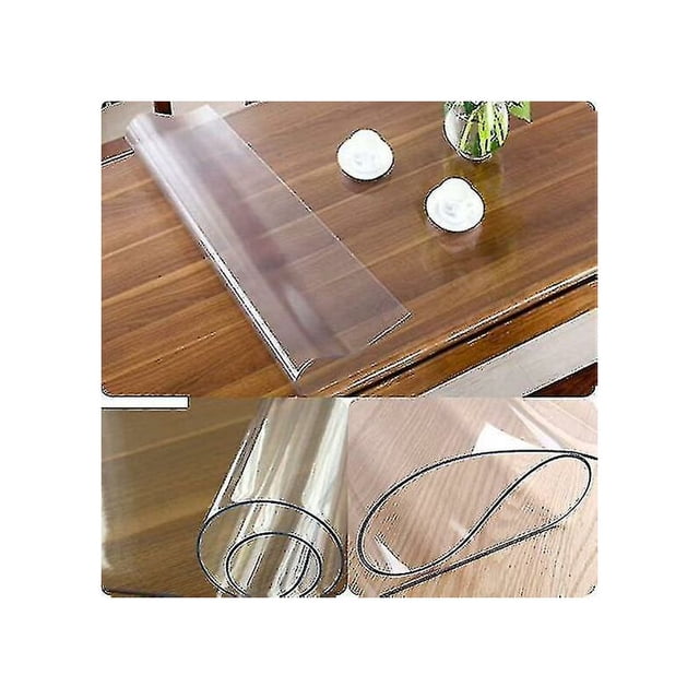 Protector de mesa de PVC Mantel/Protector de mesa transparente hecho a medida (disponible en (160x90 cm)