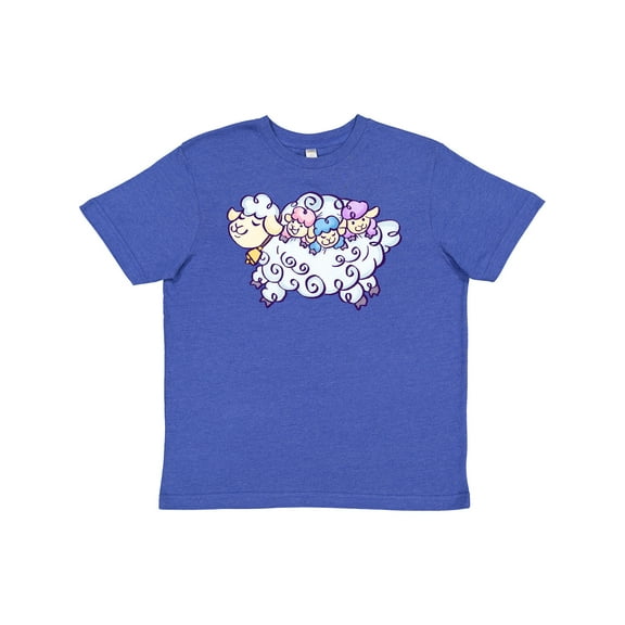 Inktastic Fluffy Sheep Family Youth T-Shirt