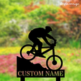 thumbnail image 3 of Craftnamesign Custom Biker Grave Markers Garden Metal Stake, Memorial Cemetery Garden Sign, 3 of 4