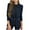 01-Dark Blue, variant on Women's Suit Jackets Solid Button Turndown Collar Blazer Trendy Business Casual Textured Jacket with Pockets Black XL