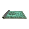 thumbnail image 2 of Ahgly Company Indoor Rectangle Medallion Turquoise Blue Traditional Area Rugs, 2' x 5', 2 of 4