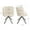 Beige#6, variant on 270° Swivel Chair Set of 2 - Beige Upholstered Dining Chairs with Metal Base (22.44" X 18.7")