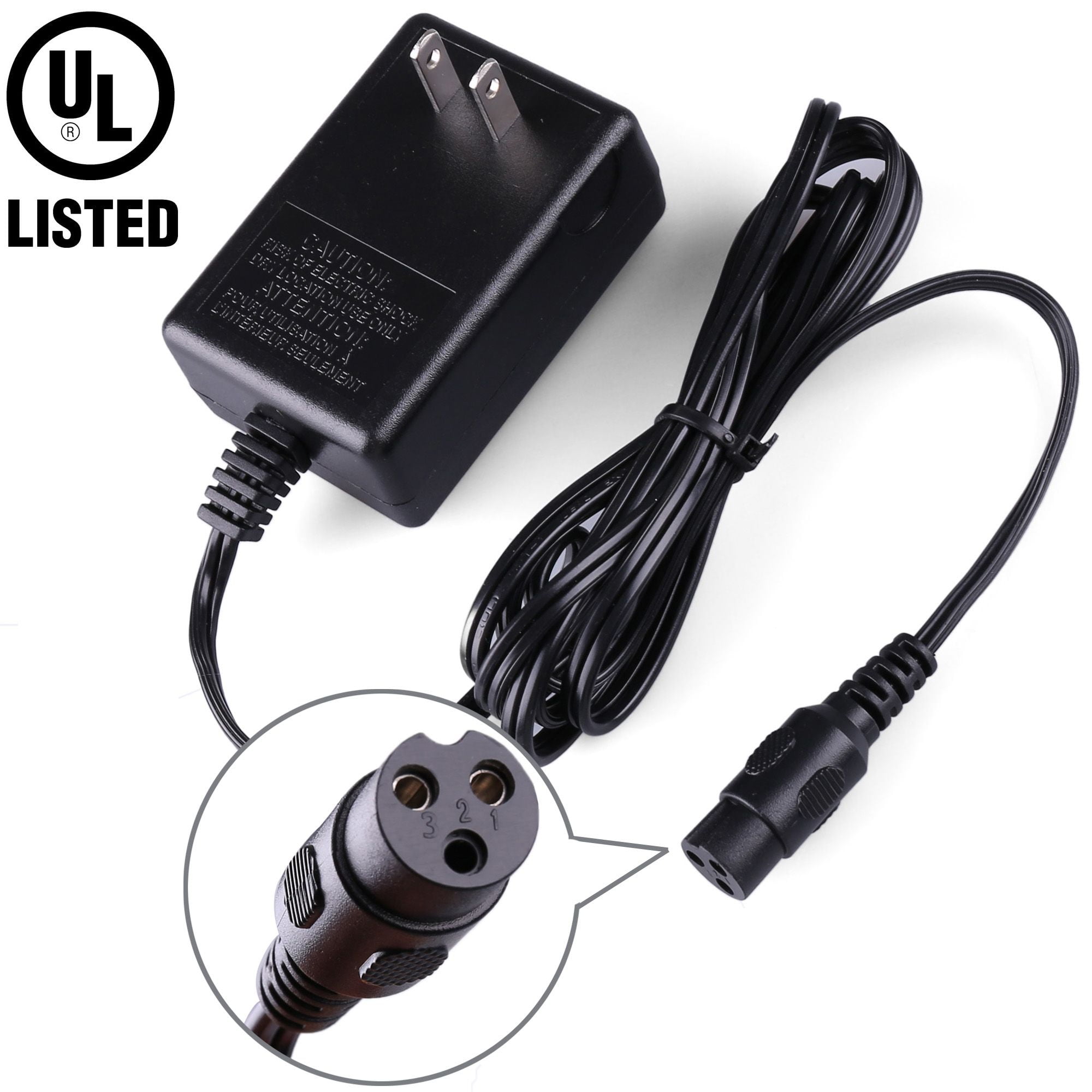 12V 1A Scooter Battery Charger for Razor E90 PowerRider 360 Core 90 ,Jr
