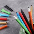 thumbnail image 3 of 10Pcs 0.7mm Ballpoint Pen Natural Kraft Paper Smooth Writing Pull Cover Assorted Colors Eco-friendly Advertising Pen School Supplies, 3 of 7