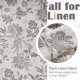 thumbnail image 5 of Cortina con cenefa Jinchan de lino floral para cocina, 40 x 120 cm, color gris, 5 of 7