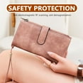 thumbnail image 5 of Arcticwind RFID Leather Long Womens Wallets, Wallets for Women, Tri-Fold/2 Zippers, Secure Large Capacity, Credit Card Holder with Multiple Card Slots, with ID Window Wallet, Pink, 5 of 6