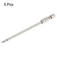 thumbnail image 3 of Unique Bargains 5Pcs Security Torx Bit 1/4' Hex Shank 4' Long Drill Bits T10 Torx Star S2 Steel Tamper Resistant Screwdriver Bit, 3 of 6