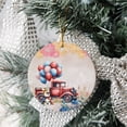 thumbnail image 3 of Vintage Patriotic Corgi 4th of July Independence Memorial Day Ceramic Round Ornament Welsh Corgi Dog Lover Gifts Idea Home Tree Decor - 01006, 3 of 5