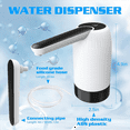 thumbnail image 5 of 5 Gallon Bottle Water Dispenser Pump - Automatic Drinking Water Jug Dispenser with USB Charging, Por Black&White plastic, 5 of 6
