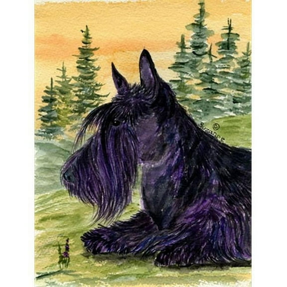 Scottish Terrier Canvas Flag - House Size, 28 x 40 in.