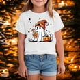 thumbnail image 6 of Toddler Baby Girl Halloween Shirt Kid Cute Bow Ghost T-Shirt Kids Short Sleeve Spooky Season Gift Tee Tops 2-3 Years White, 6 of 7