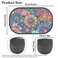 thumbnail image 6 of KUIFORTI Mandala Flower Car Window Shades for Side Window, 20.47"x12.59" Sun Shade for Car Window, 2 Pack Foldable Automotive Sun Protection Baby from UV and Sun Glar, 6 of 8