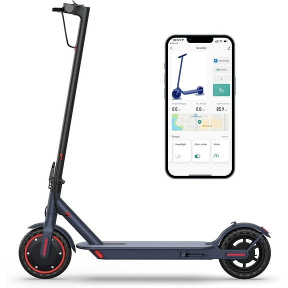 Restored Like New Electric Scooter for Adults, 350W motor 15 MPH Portable Folding Commuting Electric Scooter Up to 21 Miles Range, 8.5"Anti-skid solid tyre (Refurbished)