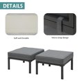 thumbnail image 5 of Superjoe 2 Pcs Outdoor Patio Ottomans Aluminum Frame Footstool with Thick Cushion,Gray, 5 of 5