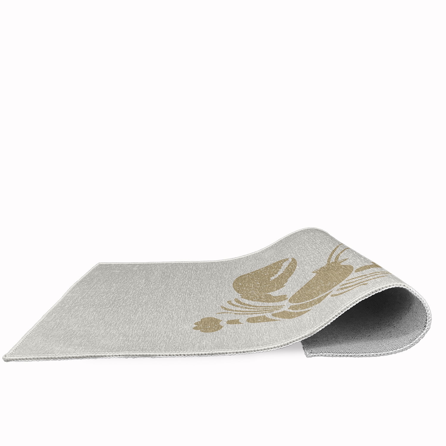 Simply Daisy 2' x 3' Lobster Nautical Chenille Rug, White and White