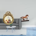 thumbnail image 2 of Juego de marcos de fotos redondos con figuritas de caballos en miniatura antiguas. Marco de fotos decorativo de resina, ornamentado y coleccionable, i, 2 of 8