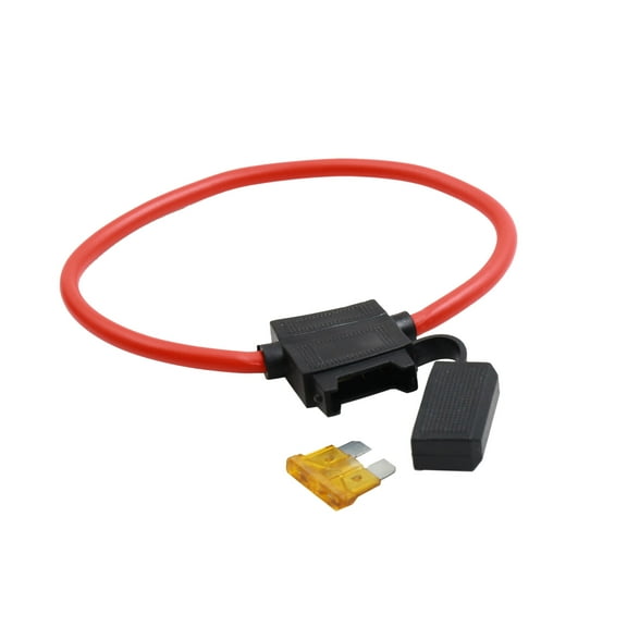 DC 32V 10 Gauge Car In Line Standard Blade Style Fuse Holder w 5A Fuse