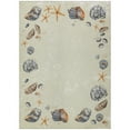 thumbnail image 4 of Addison Rugs Indoor/ Outdoor Surfside Border Shells Washable Rug New Oyster - 5' x 7'6", 4 of 5