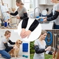 thumbnail image 3 of BlinkLLX 4 Pairs Waterproof Sleeves for Arms Reusable Oilproof Oversleeves PVC Farmers Arm Sleeve Cover for Cleaning Cooking, 3 of 7