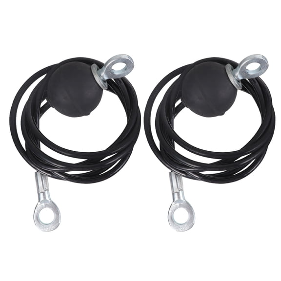 2pcs Steel Fitness Cable Attachments, 4.59ft Length, 5mm Thick Replacement Cables for Gym Pulley Systems and Weight Stack Machines