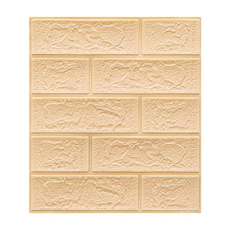 

New PE Foam 3D DIY Wall Decor Embossed Brick Stone Color Tile Splicing