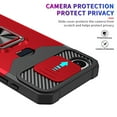 thumbnail image 7 of TECH CIRCLE for iPhone 16e Hybrid Rugged Case with Slide Camera Cover, Military Drop Protection Cover with Ring Stand & Card Holder, Shockproof Magnetic Drop Protective Cover,Red, 7 of 7