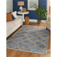 thumbnail image 1 of Unique Loom 3138954 8 x 10 ft. Bengal Braided Jute Rectangular Rug, Blue, 1 of 1