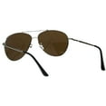 thumbnail image 4 of Mens Classic Tear Drop Metal Rim Pilots Officer Sunglasses Silver Dark Brown, 4 of 4