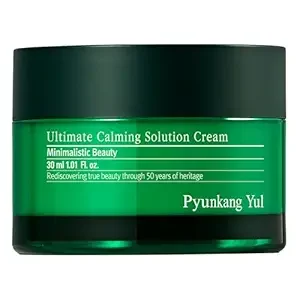 [PKY] Pyunkang Yul Ultimate Calming Solution Cream for Sensitive Skin with Patented Ingredients, Moisturizer Intensely Calms & Soothes Redness with Cica & Tea Tree, Korean Skincare (1.01 Fl. Oz, 30ml
