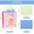 thumbnail image 2 of Cheinxy 13.7'' Happy Birthday Gift Bag with Handles and Tissue Paper for Men Women Girls Boys,10 Pcs, 2 of 6