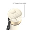 thumbnail image 3 of Contigo 24 oz DualSip Stainless Steel Leak-Proof Insulated Water Bottle with Straw or Sip Lid and Carry Strap, Cream/Champagne, 3 of 7
