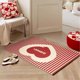 thumbnail image 5 of Alfombras de baño, alfombras para sala de estar, alfombra de área, alfombra de baño, alfombra de entrada roja con forma de corazón, alfombra de entrada, alfombra de pelo en bucle, alfombra antidesliza, 5 of 6