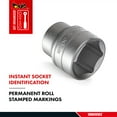 thumbnail image 4 of Teng Tools 13MM 1/2 Inch Drive 6 Point Metric Shallow Chrome Vanadium Socket | Mechanic Tool | Hand Tool - M1205136-C, 4 of 7