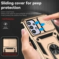 thumbnail image 2 of Galaxy A32 5G Case,Dteck Shockproof Rubber Rugged Case Hybrid Hard Ring Holder Kickstand Slide Camera Lens Protector Cover for Samsung Galaxy A32 5G 6.5-inch,Gold, 2 of 8